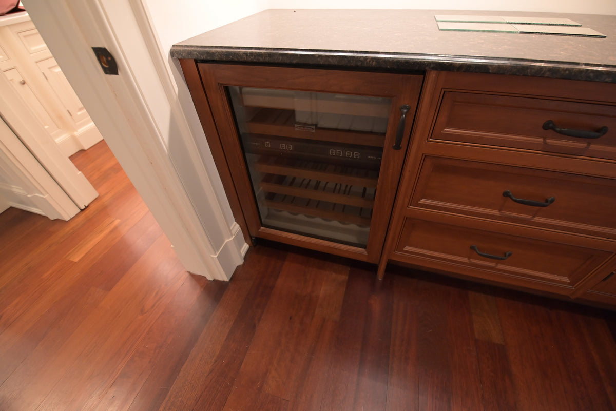 "The Sovereign" Transitional Natural Wood Butler's Pantry with Sub-Zero Appliances