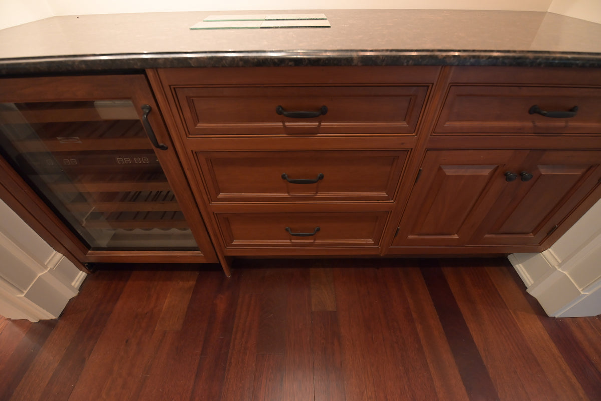 "The Sovereign" Transitional Natural Wood Butler's Pantry with Sub-Zero Appliances