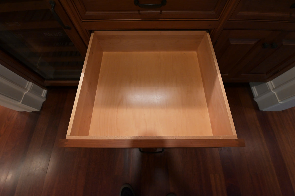 "The Sovereign" Transitional Natural Wood Butler's Pantry with Sub-Zero Appliances