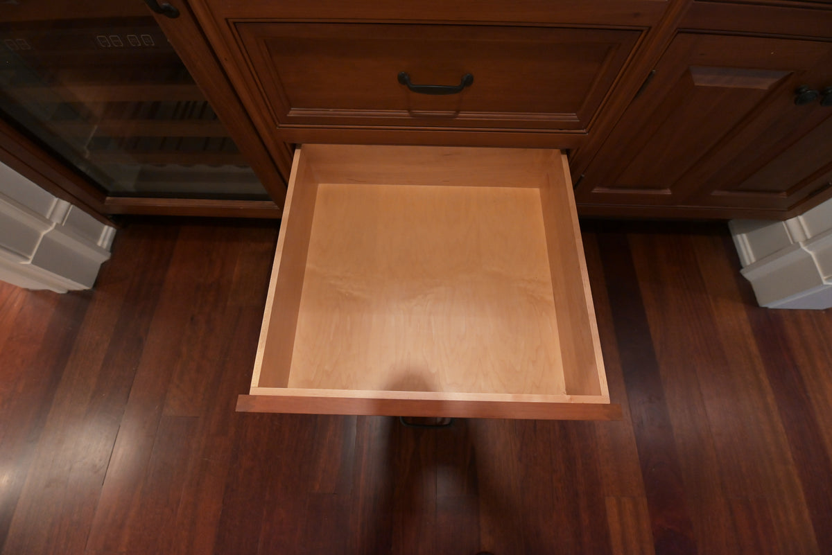 "The Sovereign" Transitional Natural Wood Butler's Pantry with Sub-Zero Appliances
