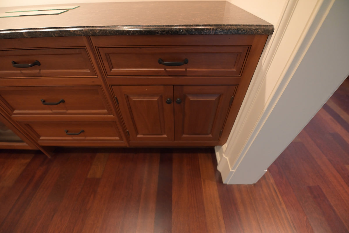 "The Sovereign" Transitional Natural Wood Butler's Pantry with Sub-Zero Appliances