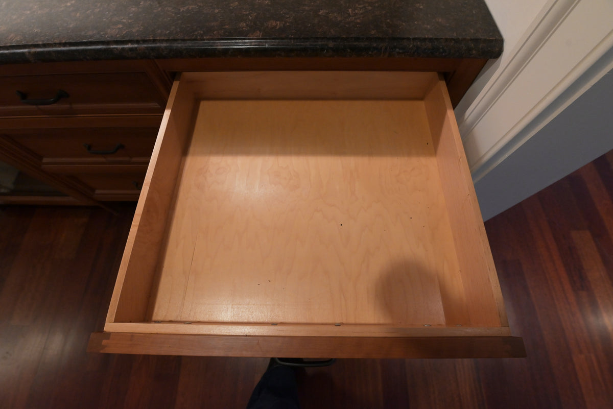 "The Sovereign" Transitional Natural Wood Butler's Pantry with Sub-Zero Appliances