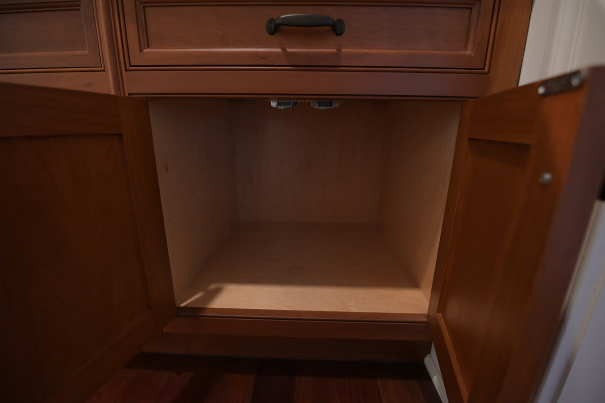 "The Sovereign" Transitional Natural Wood Butler's Pantry with Sub-Zero Appliances
