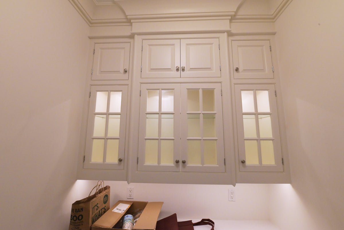 "The Sovereign" Transitional Snow White Pantry Wall