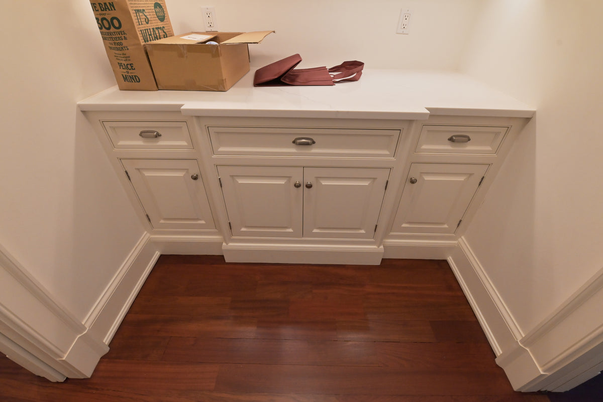 "The Sovereign" Transitional Snow White Pantry Wall
