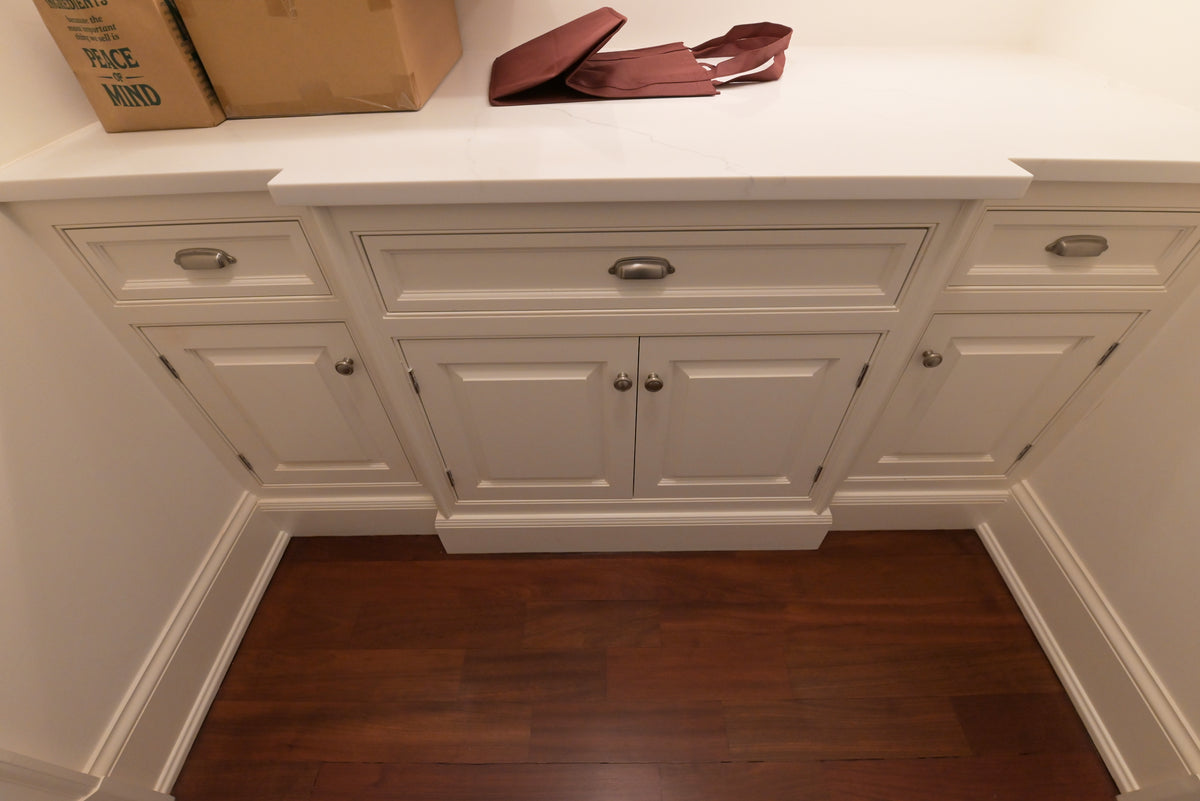 "The Sovereign" Transitional Snow White Pantry Wall