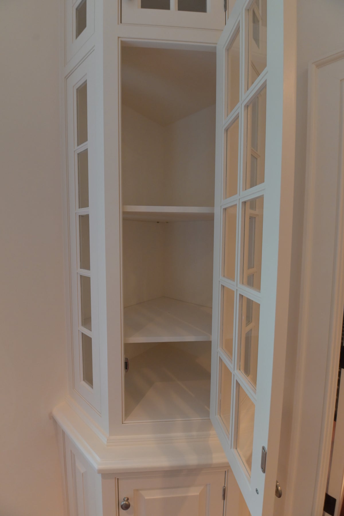 "The Sovereign" Transitional White Kitchen with Double Island & Wolf 48" Range