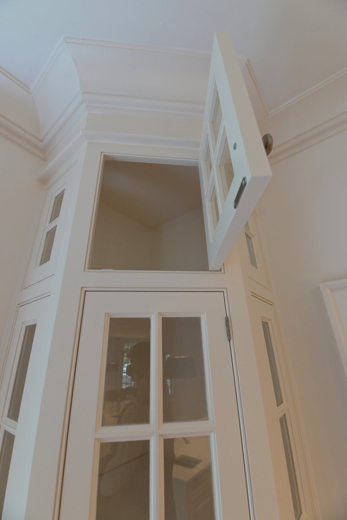 "The Sovereign" Transitional White Kitchen with Double Island & Wolf 48" Range