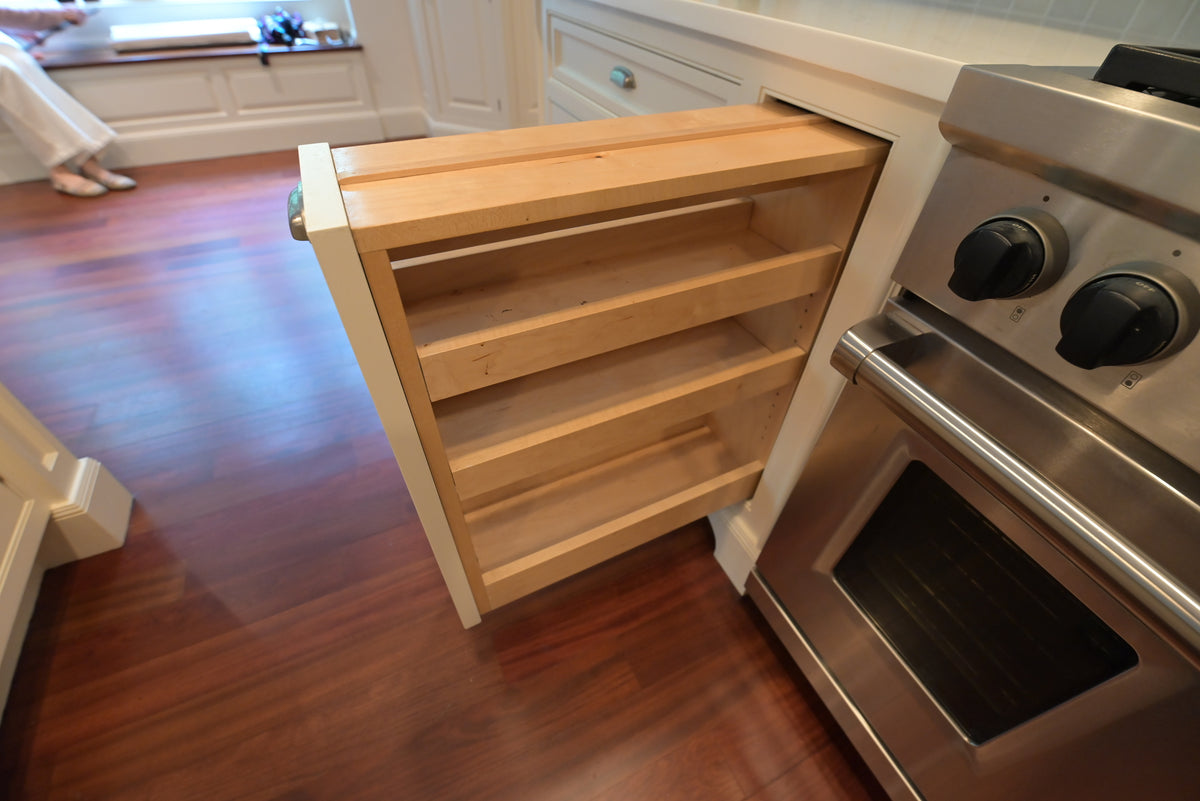 "The Sovereign" Transitional White Kitchen with Double Island & Wolf 48" Range