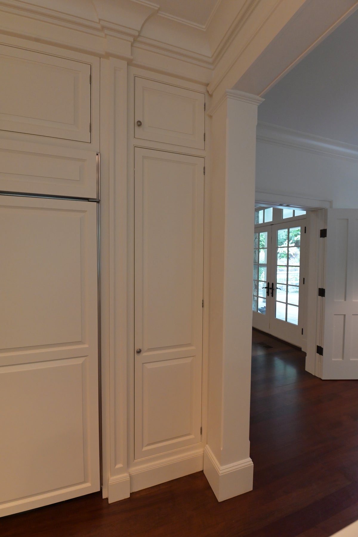 "The Sovereign" Transitional White Kitchen with Double Island & Wolf 48" Range