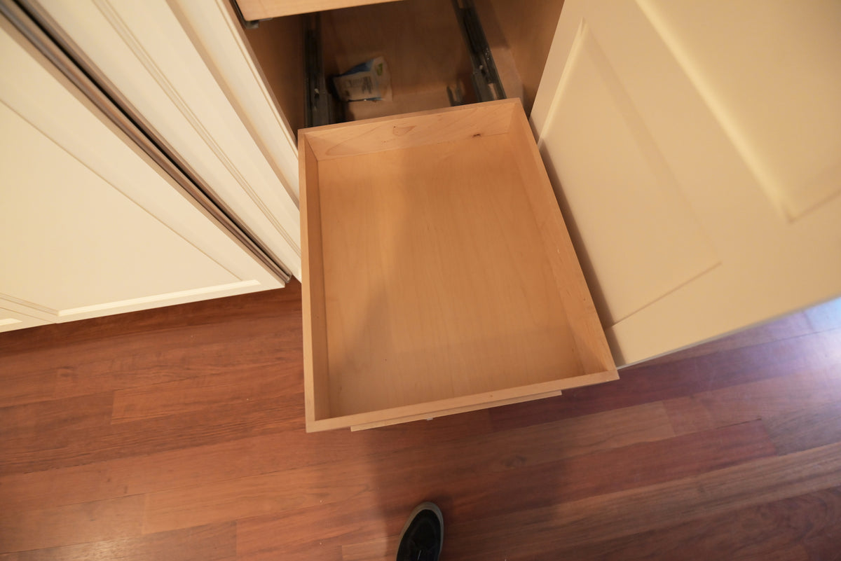"The Sovereign" Transitional White Kitchen with Double Island & Wolf 48" Range