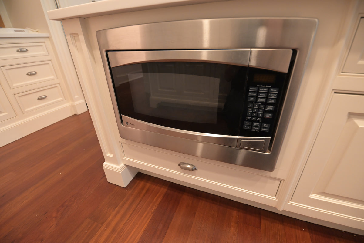 "The Sovereign" Transitional White Kitchen with Double Island & Wolf 48" Range