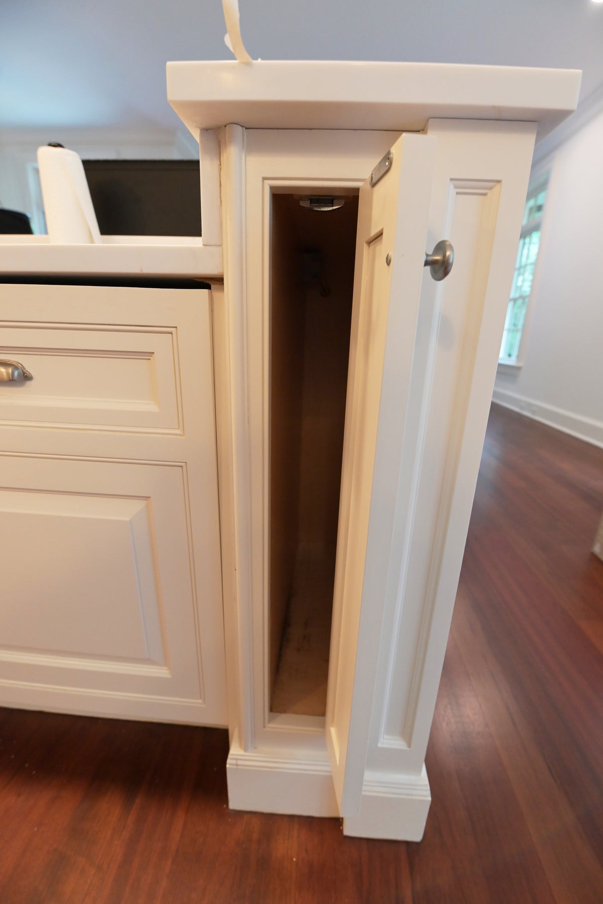 "The Sovereign" Transitional White Kitchen with Double Island & Wolf 48" Range