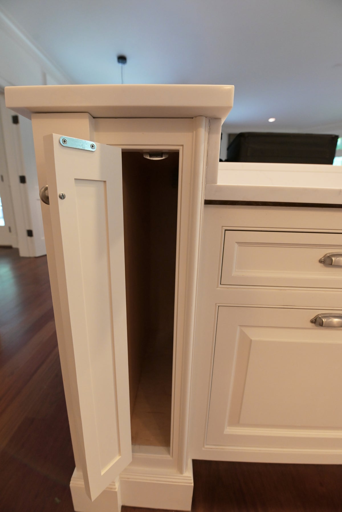 "The Sovereign" Transitional White Kitchen with Double Island & Wolf 48" Range