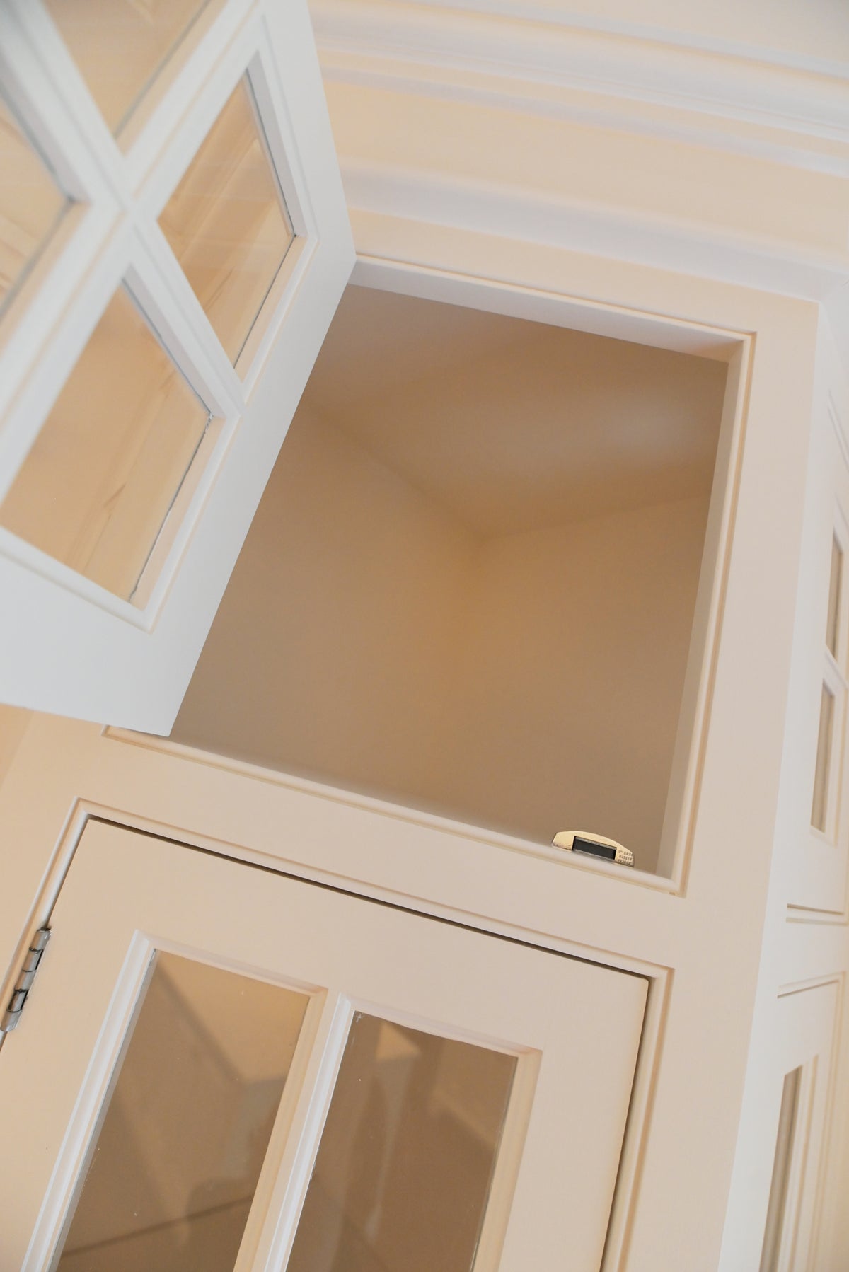 "The Sovereign" Transitional White Kitchen with Double Island & Wolf 48" Range