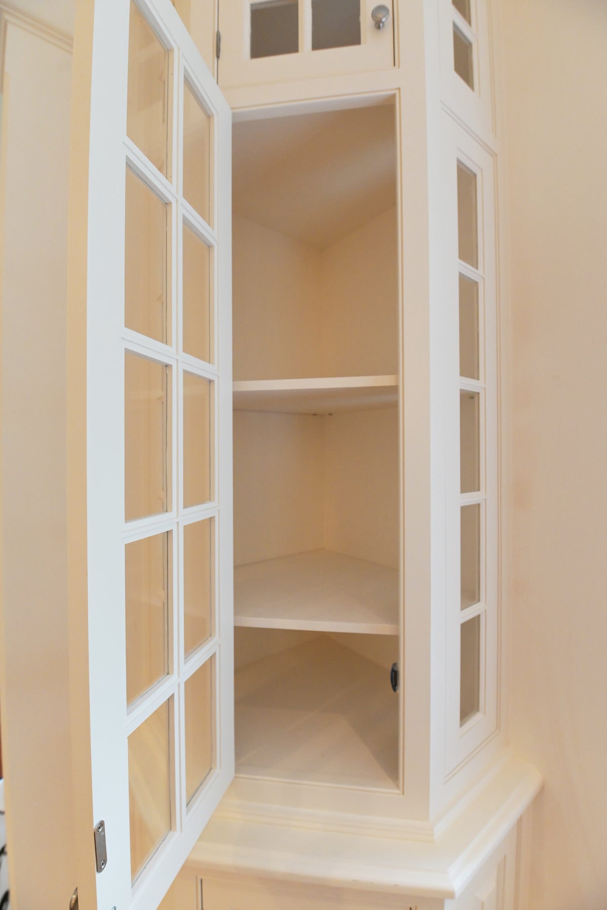"The Sovereign" Transitional White Kitchen with Double Island & Wolf 48" Range