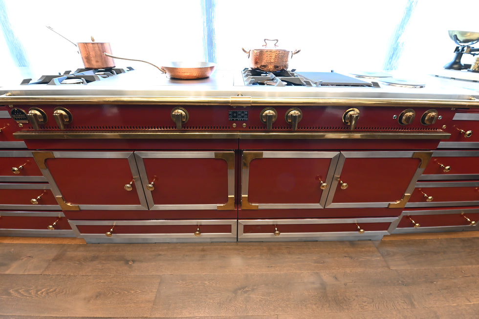 St. Charles Modern Kitchen with La Cornue Chateau Burgundy Cabinets an ...