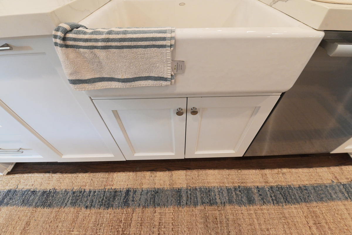 "The Claridge" Transitional White Kitchen with Island & Wolf Appliances