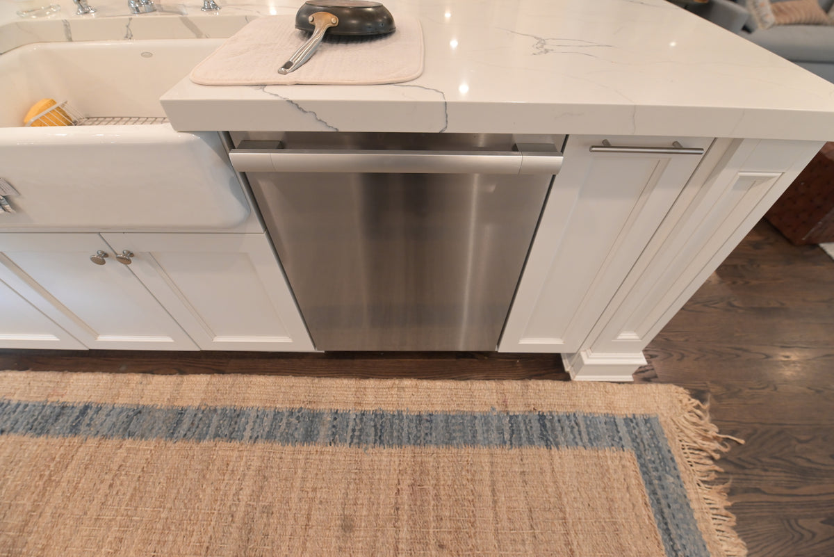 "The Claridge" Transitional White Kitchen with Island & Wolf Appliances