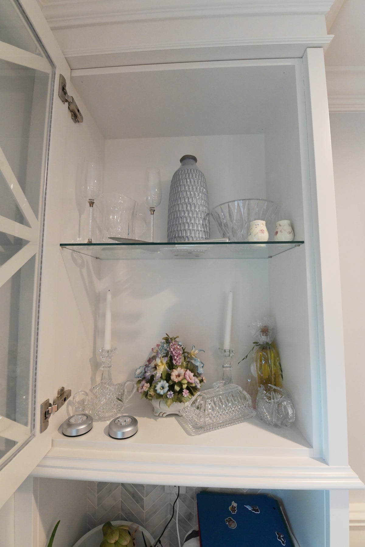 "The Claridge" Transitional White Kitchen with Island & Wolf Appliances