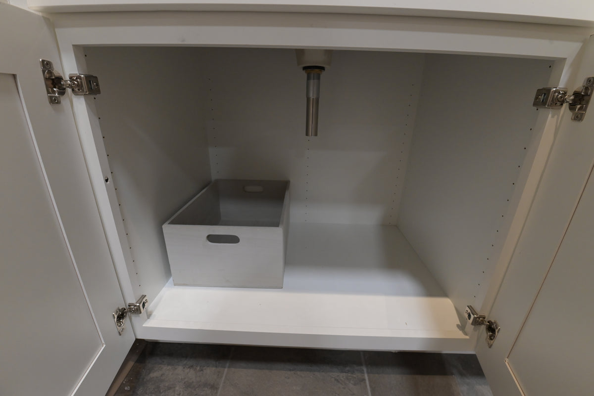 Custom 84" Traditional White Double Vanity