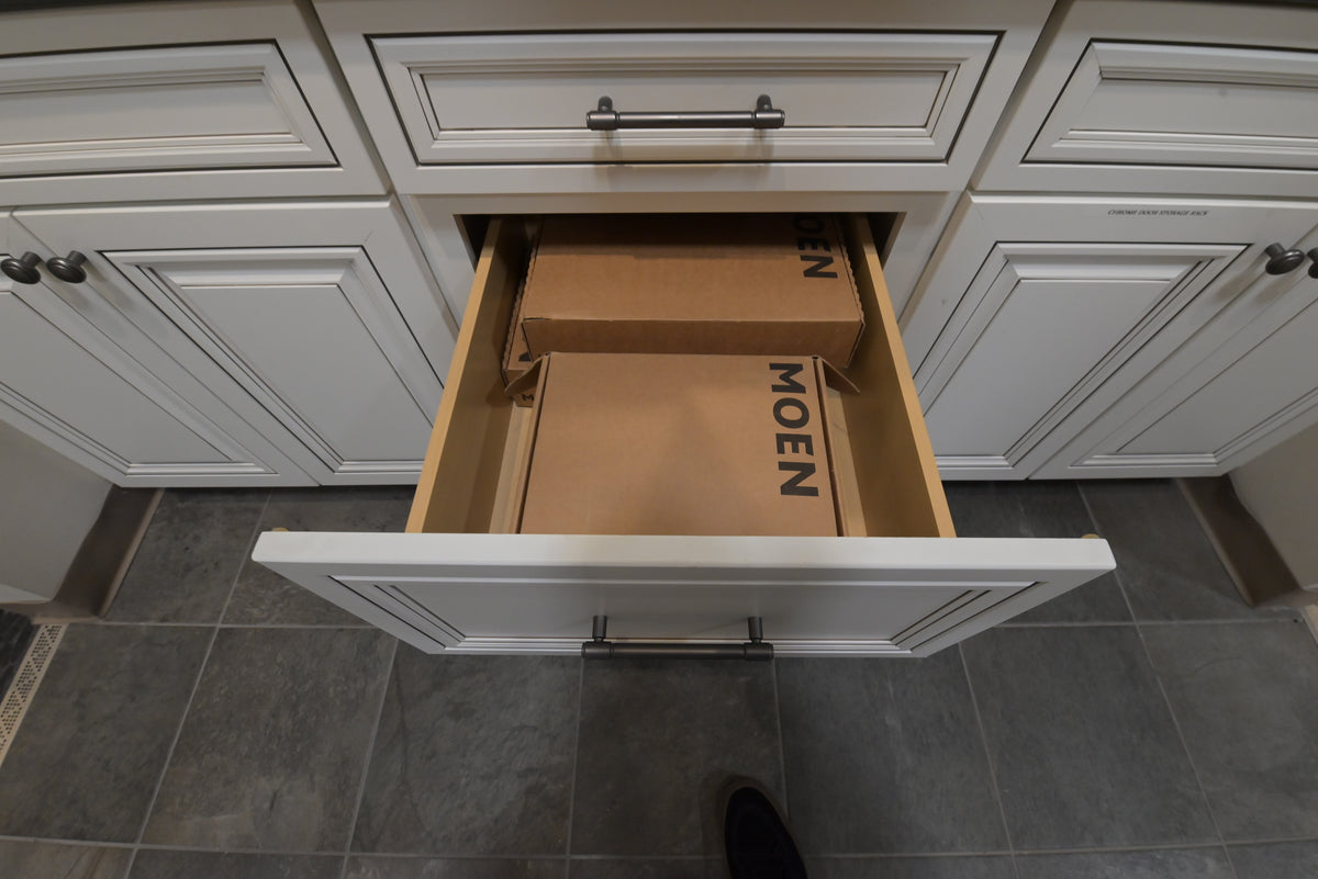 Custom 84" Traditional White Double Vanity