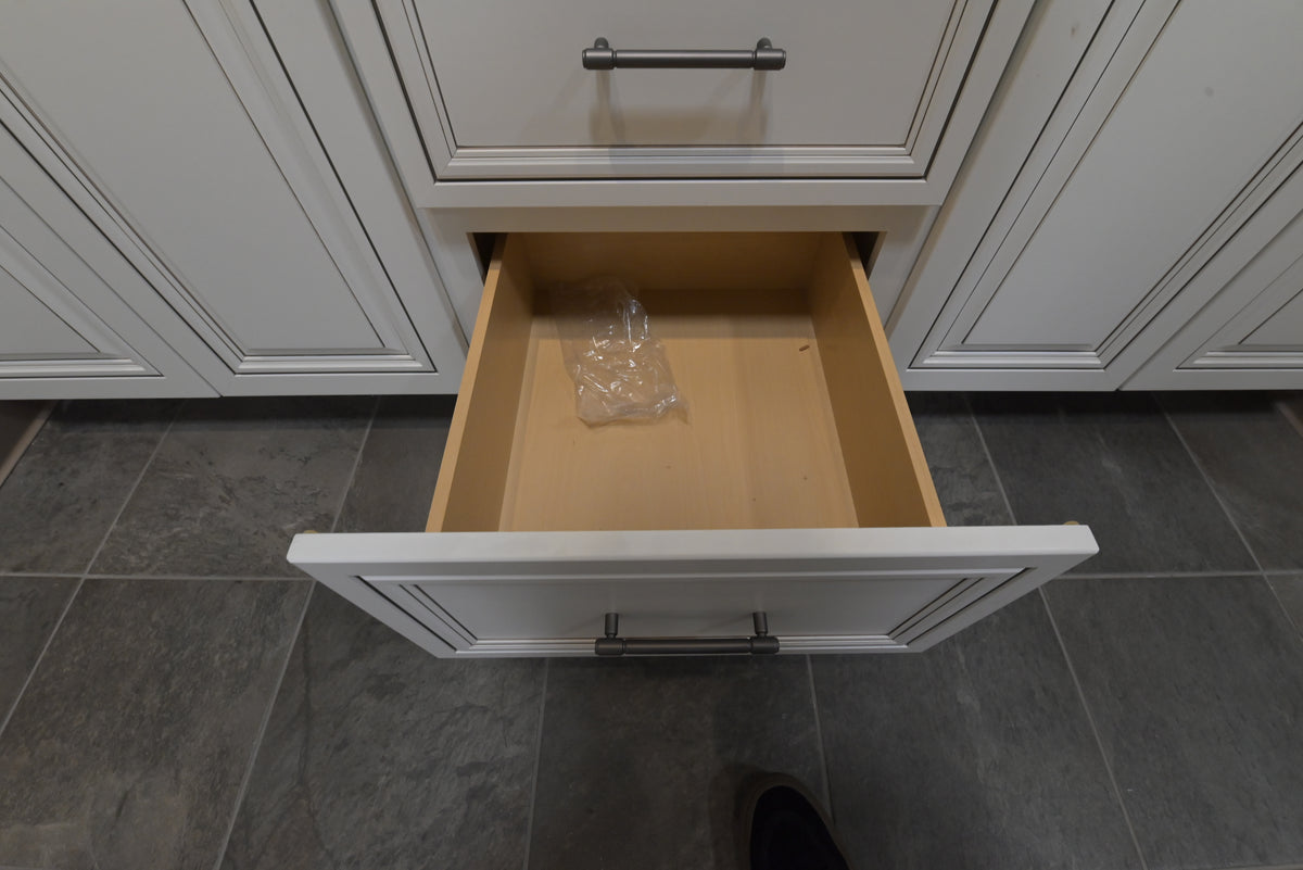 Custom 84" Traditional White Double Vanity