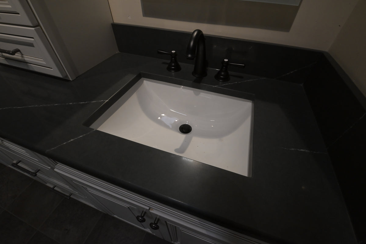 Custom 84" Traditional White Double Vanity