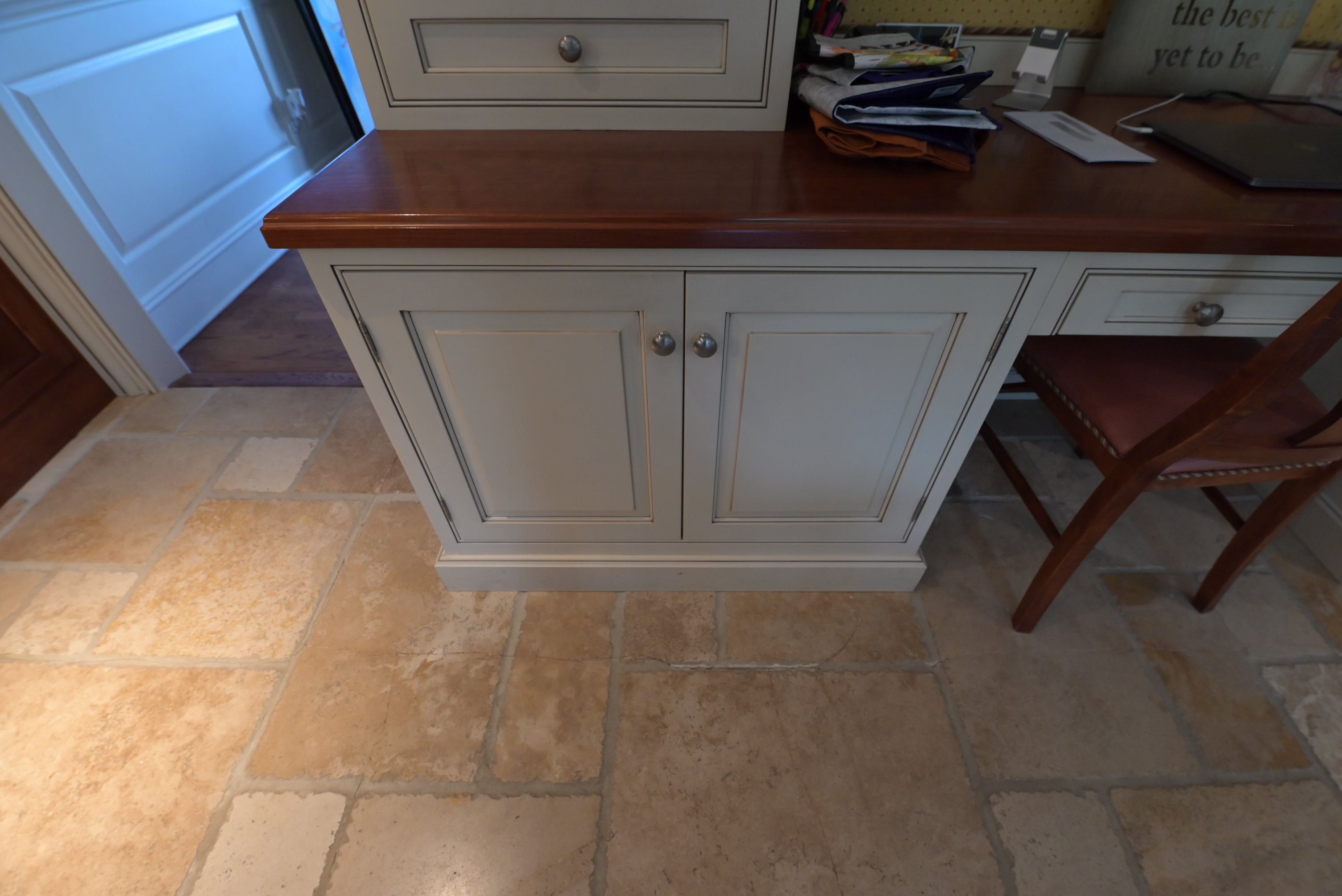 Custom Traditional Capitol White Built-In Desk