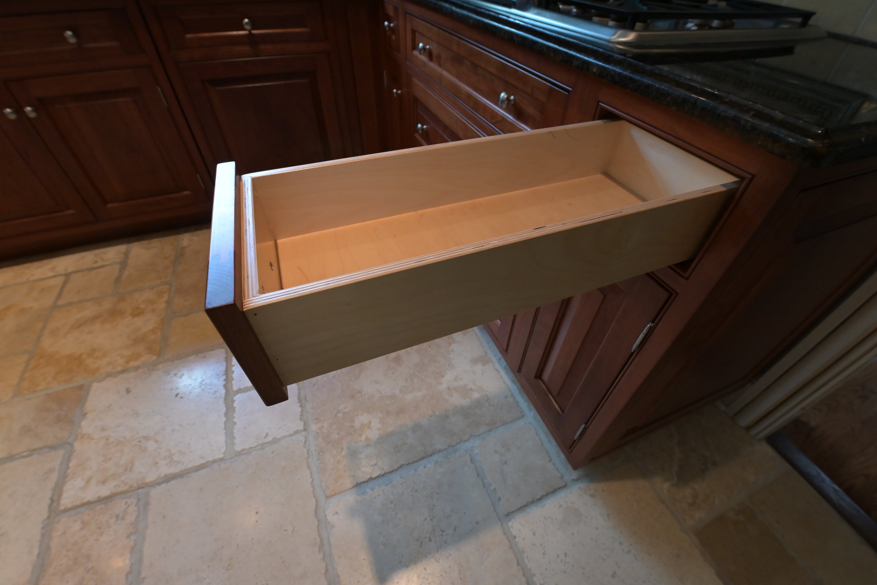 "The Biltmore" Traditional Natural Wood Finish Kitchen with Appliances