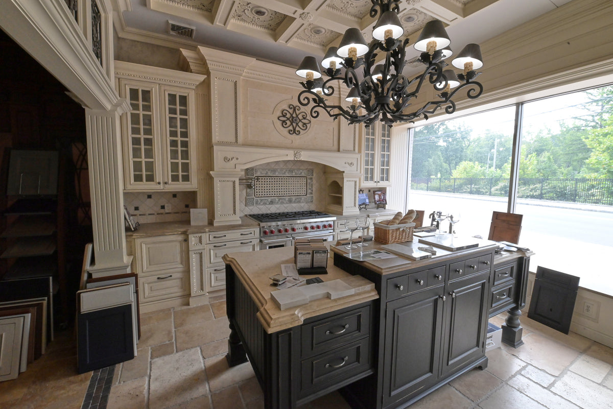 Wood-Mode Cream Froth Traditional Kitchen with Island