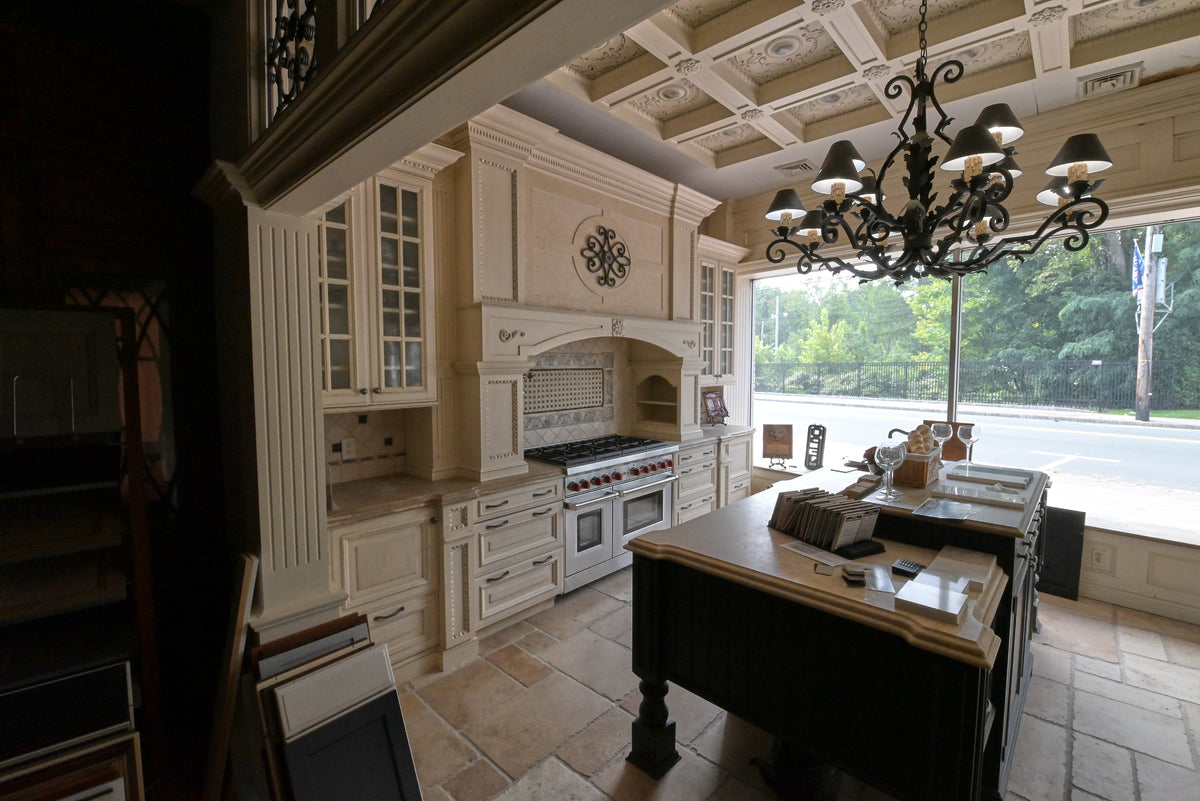 Wood-Mode Cream Froth Traditional Kitchen with Island