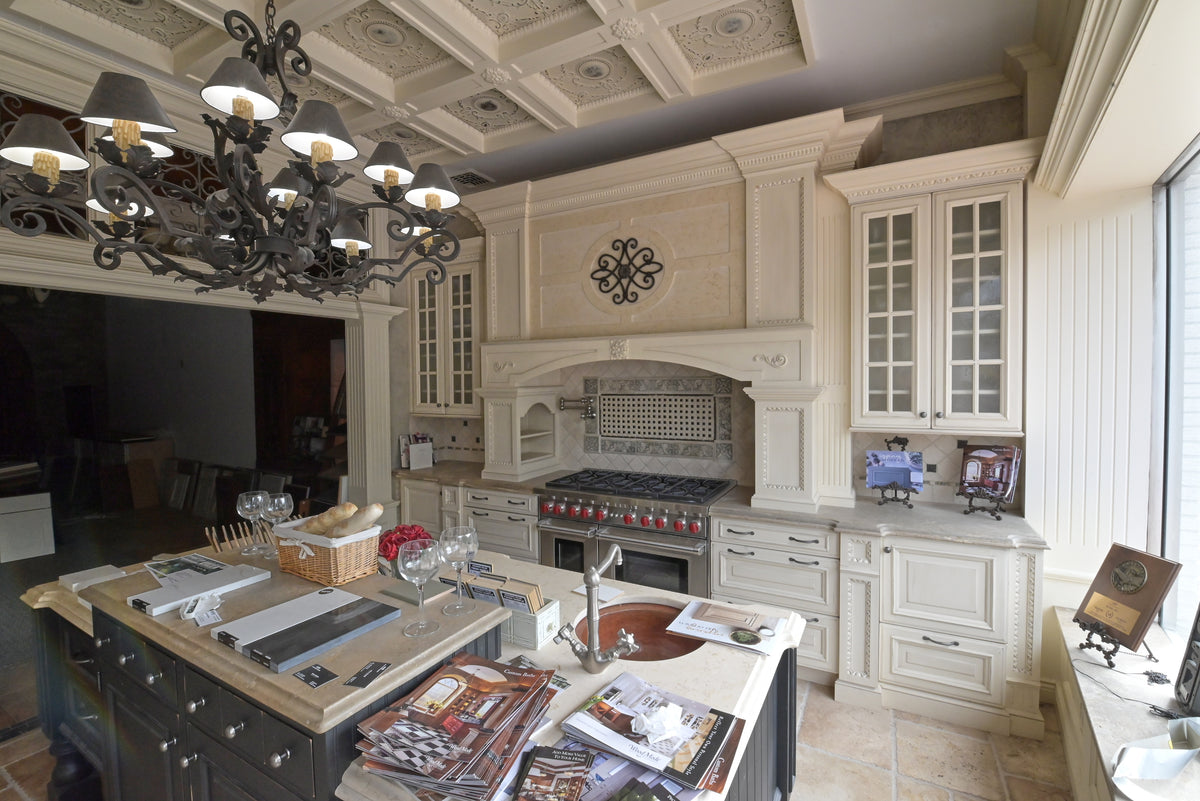 Wood-Mode Cream Froth Traditional Kitchen with Island