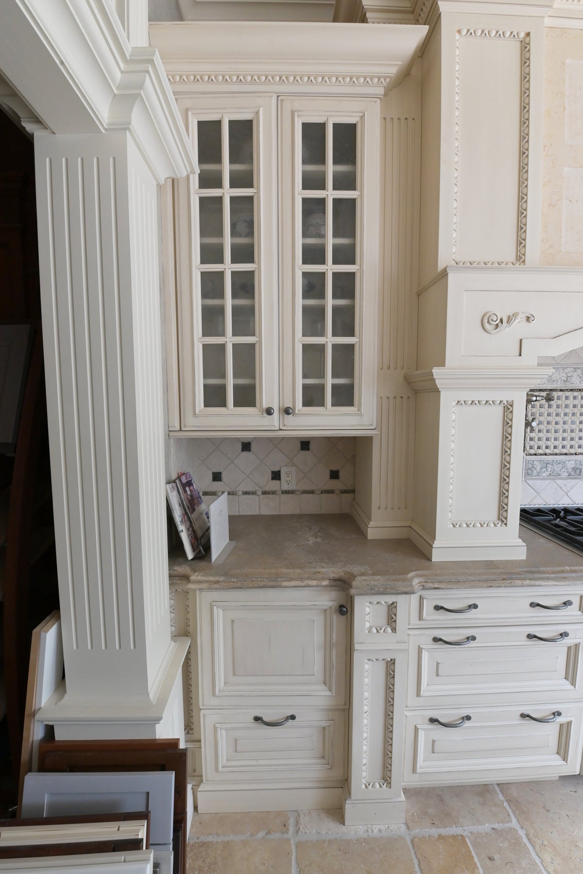 Wood-Mode Cream Froth Traditional Kitchen with Island