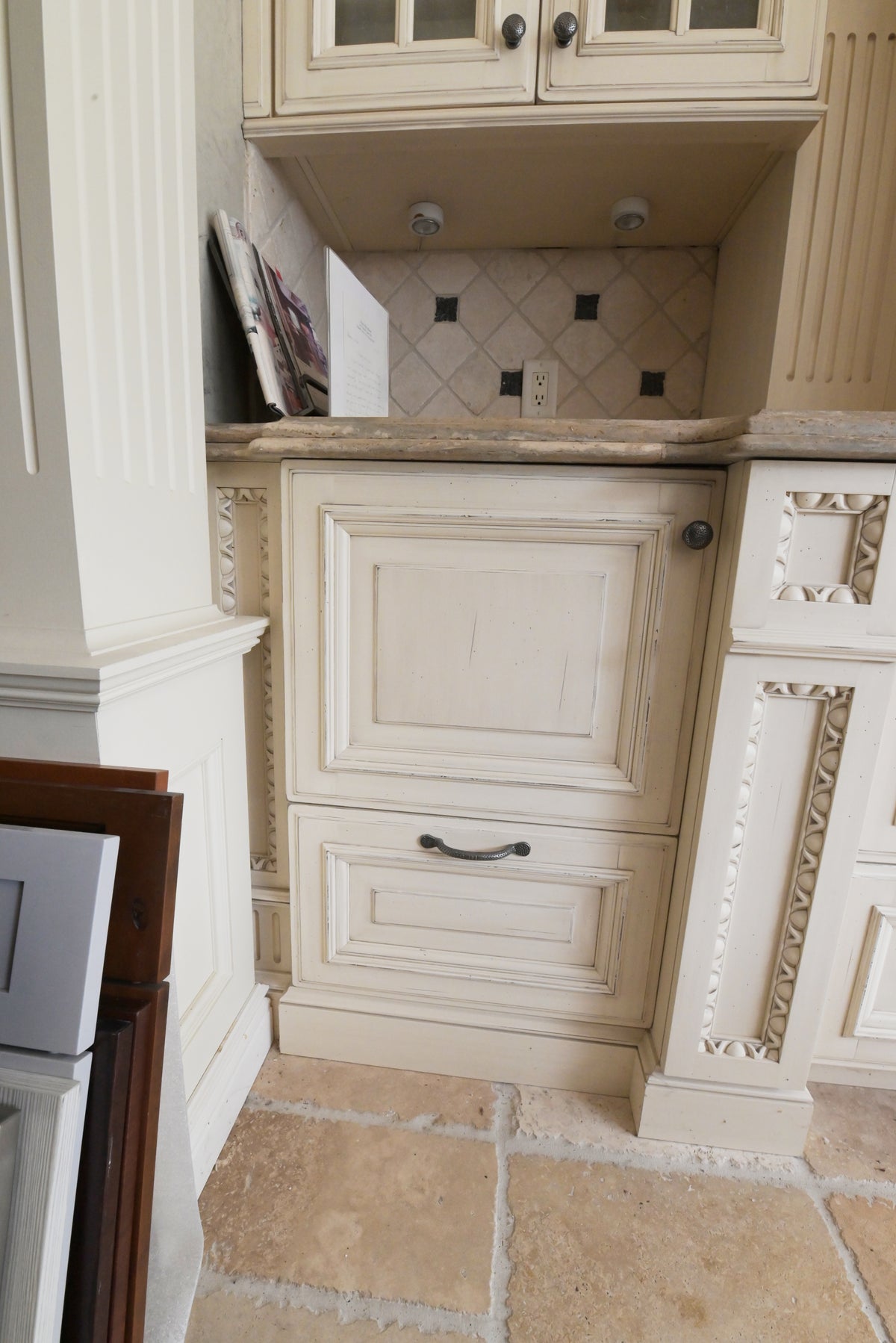 Wood-Mode Cream Froth Traditional Kitchen with Island