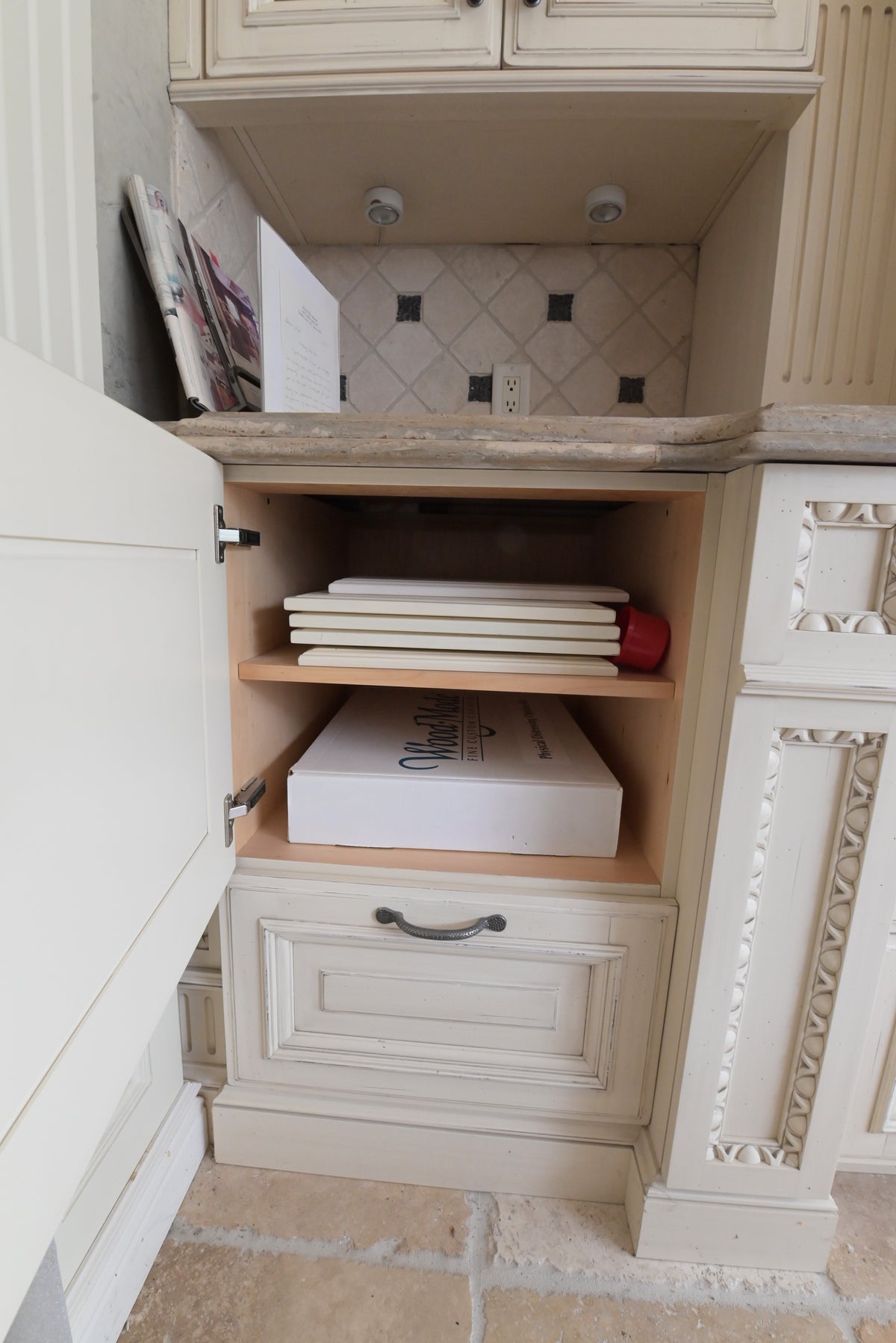 Wood-Mode Cream Froth Traditional Kitchen with Island