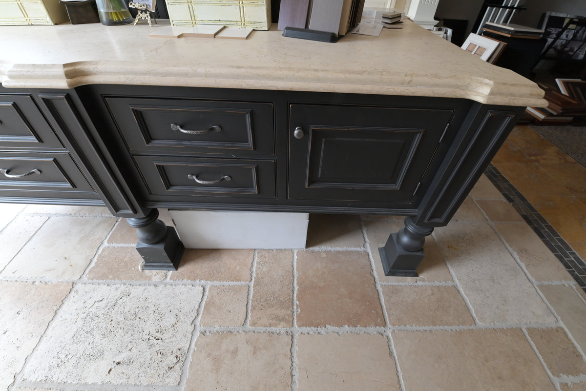 Wood-Mode Cream Froth Traditional Kitchen with Island