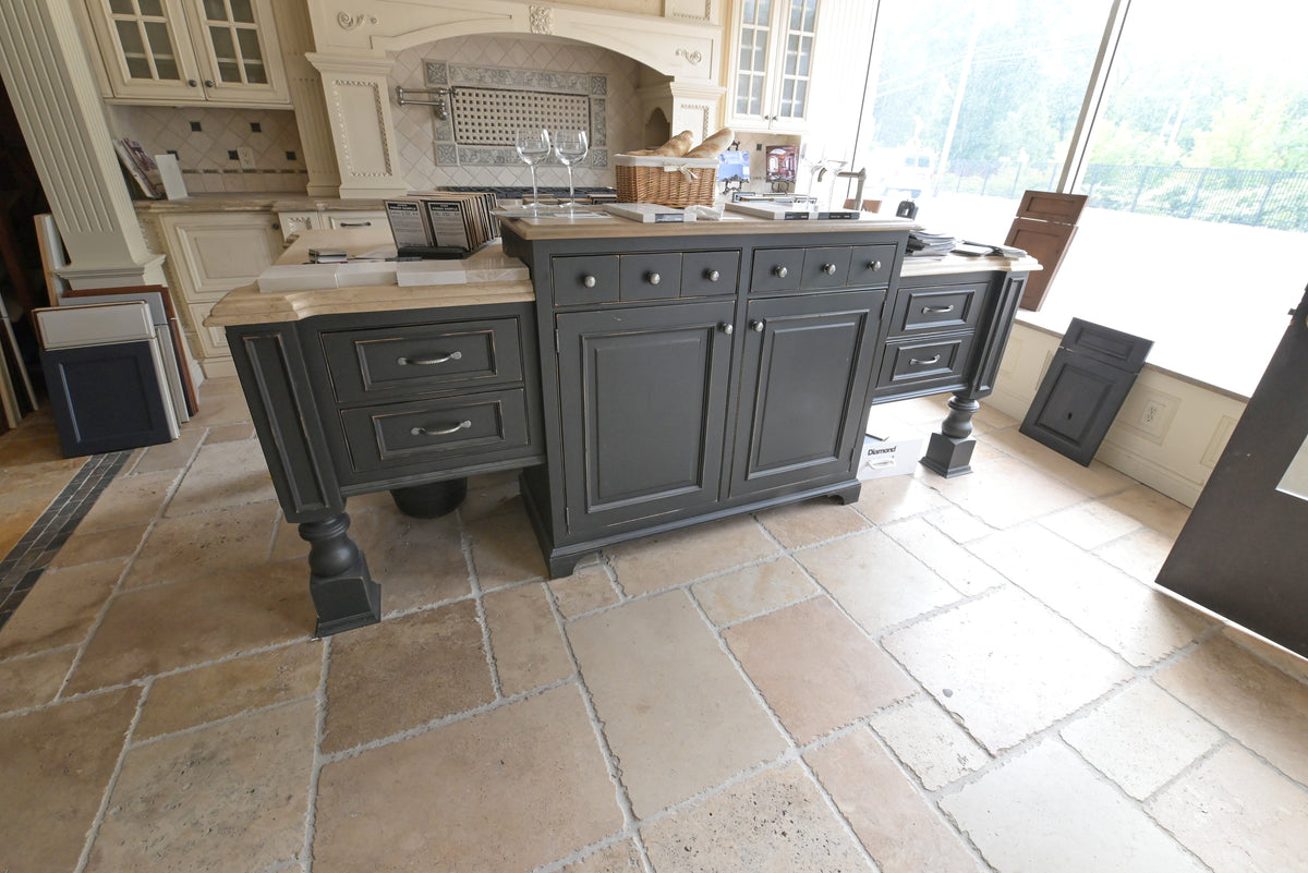 Wood-Mode Cream Froth Traditional Kitchen with Island