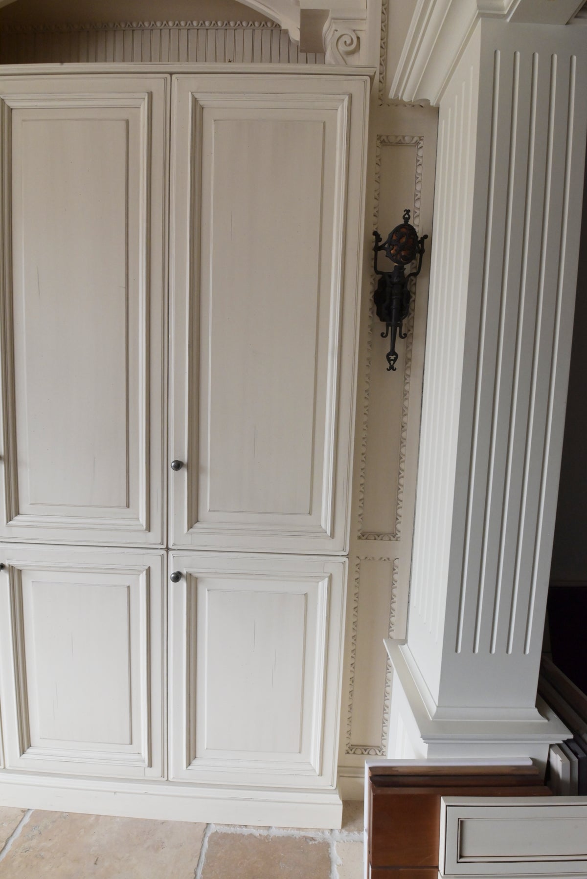 Wood-Mode Cream Froth Traditional Kitchen with Island