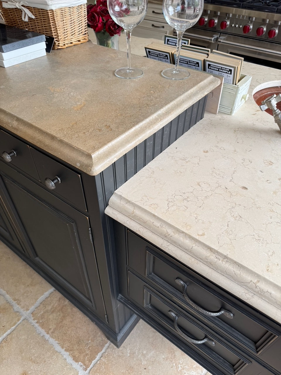 Wood-Mode Cream Froth Traditional Kitchen with Island