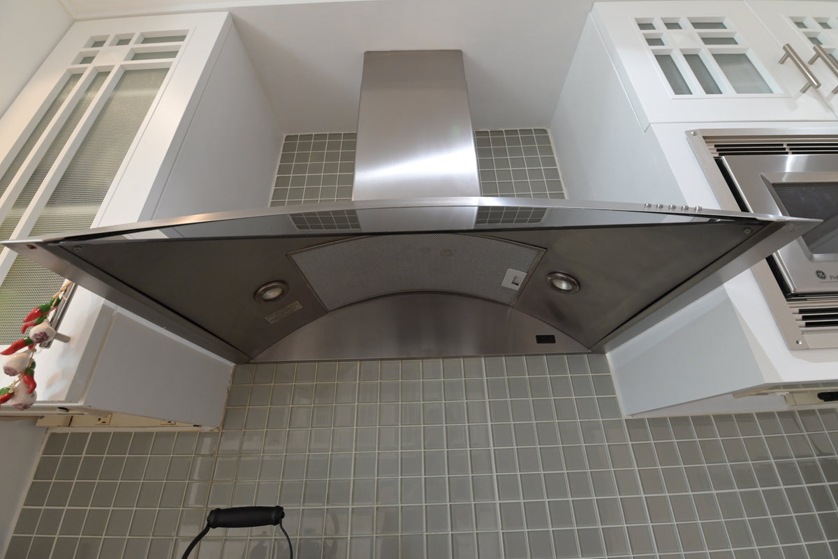 "The Roxbury" Transitional White Kitchen with Island & Sub-Zero Refrigerator