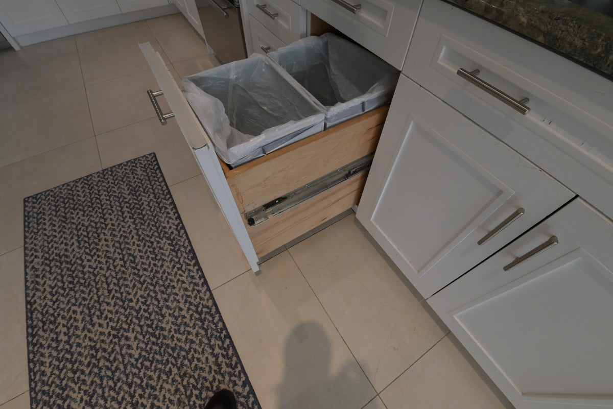 "The Roxbury" Transitional White Kitchen with Island & Sub-Zero Refrigerator