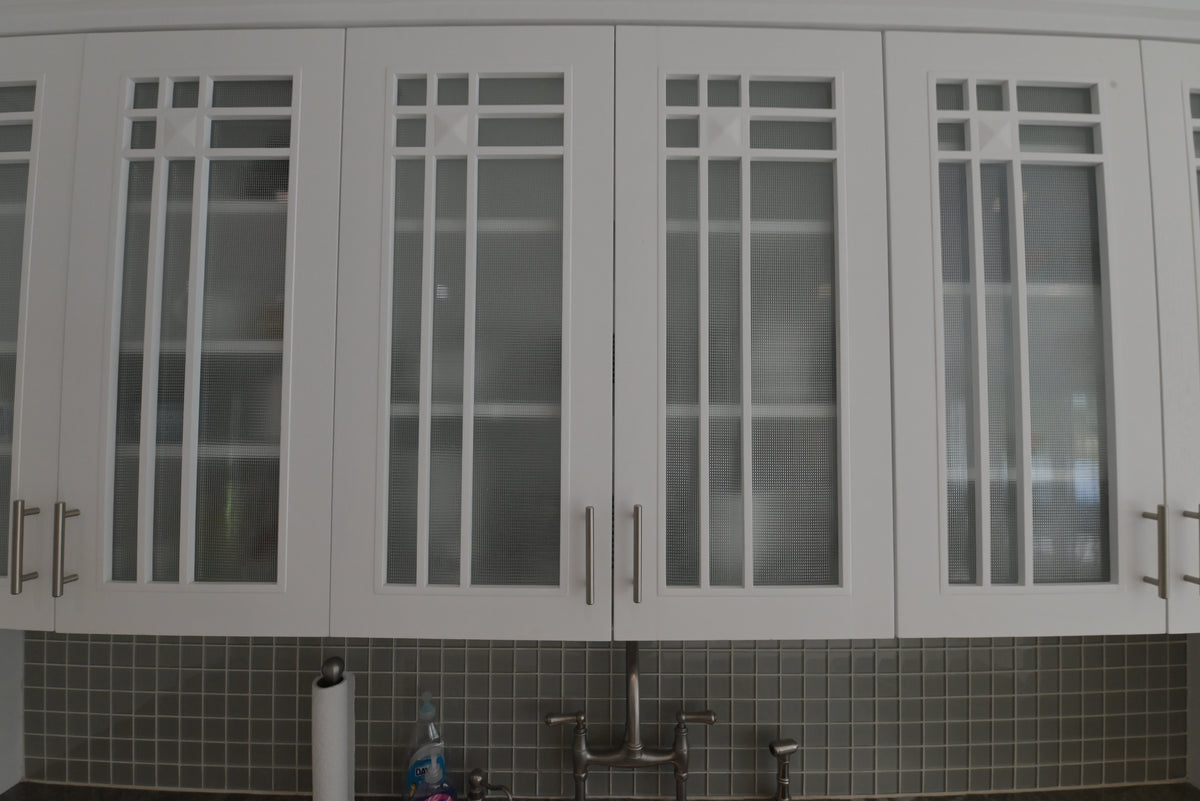 "The Roxbury" Transitional White Kitchen with Island & Sub-Zero Refrigerator