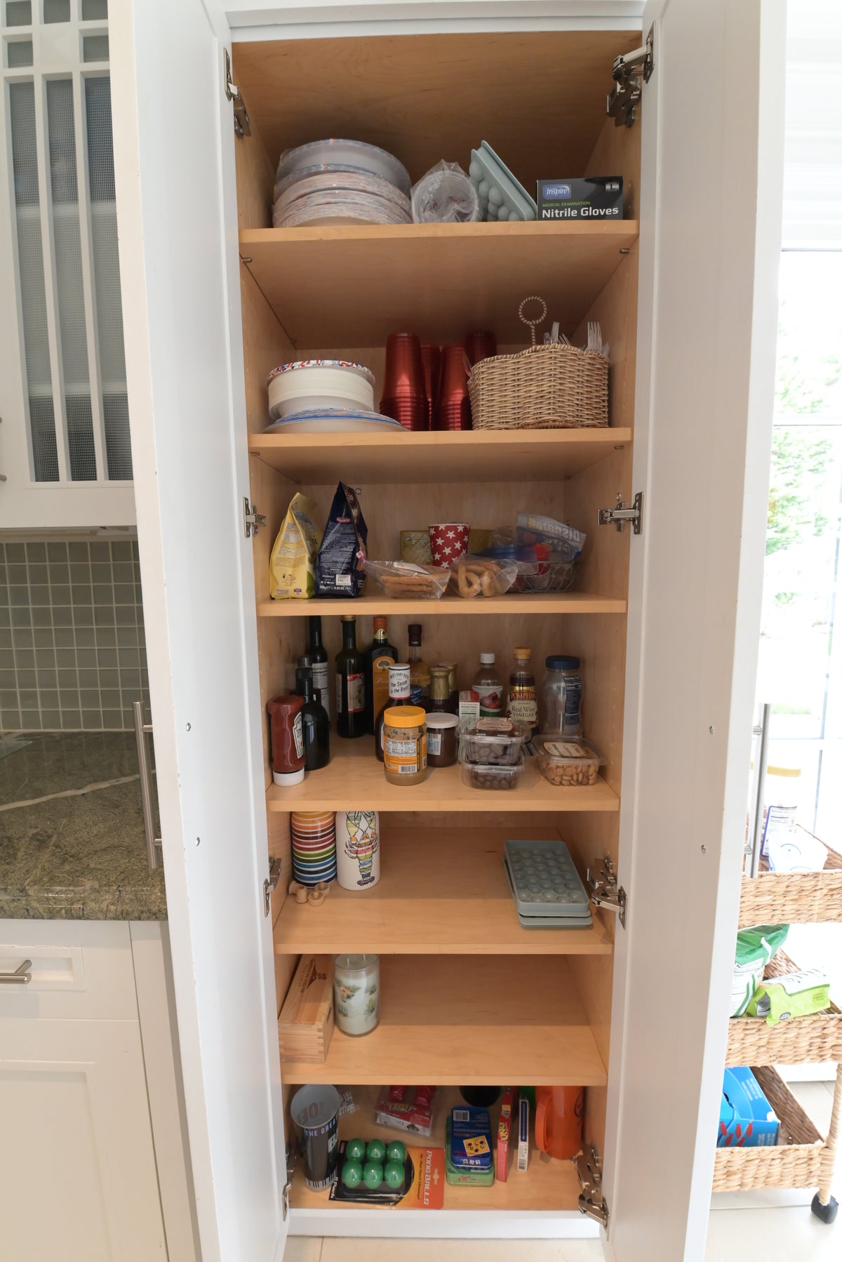 "The Roxbury" Transitional White Kitchen with Island & Sub-Zero Refrigerator