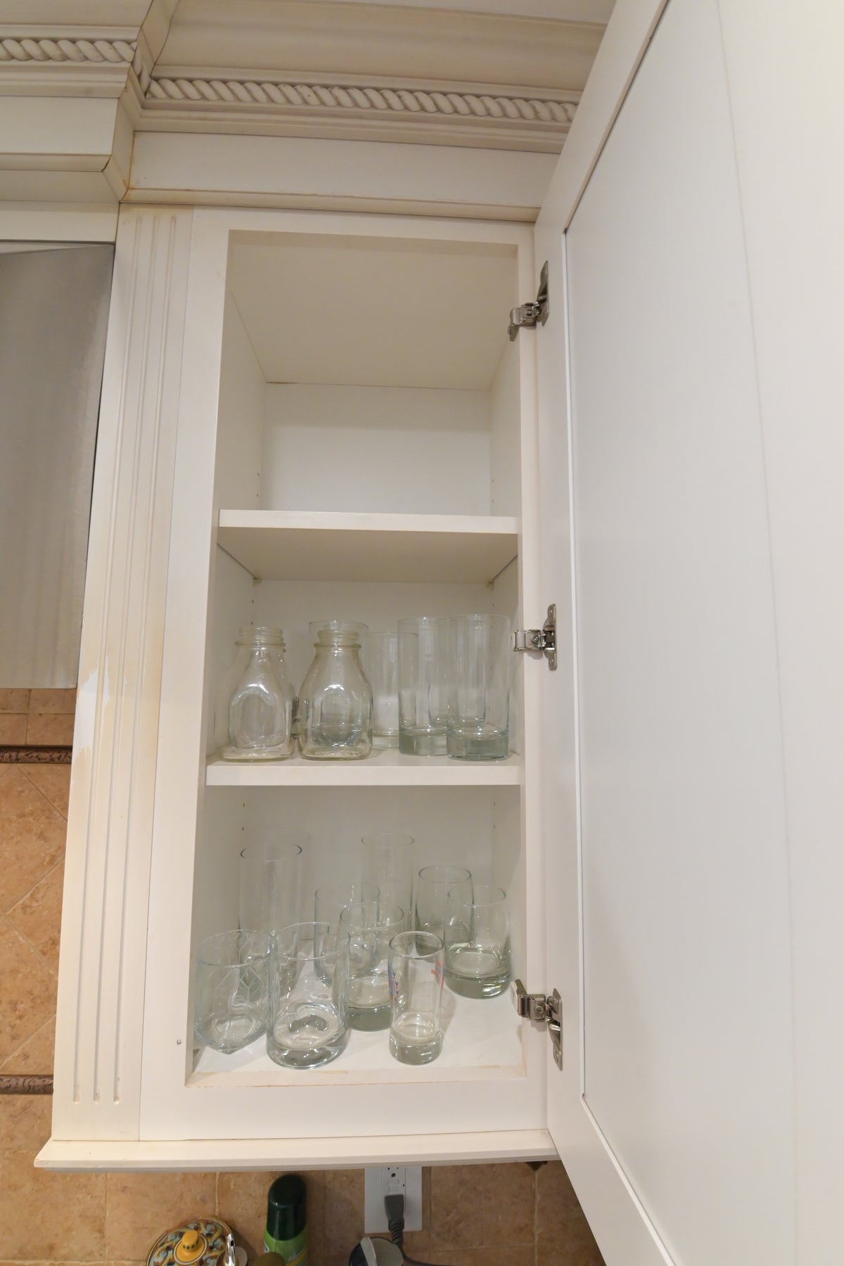 "The Chester" Traditional White Kitchen with Island, Desk Area & Appliances