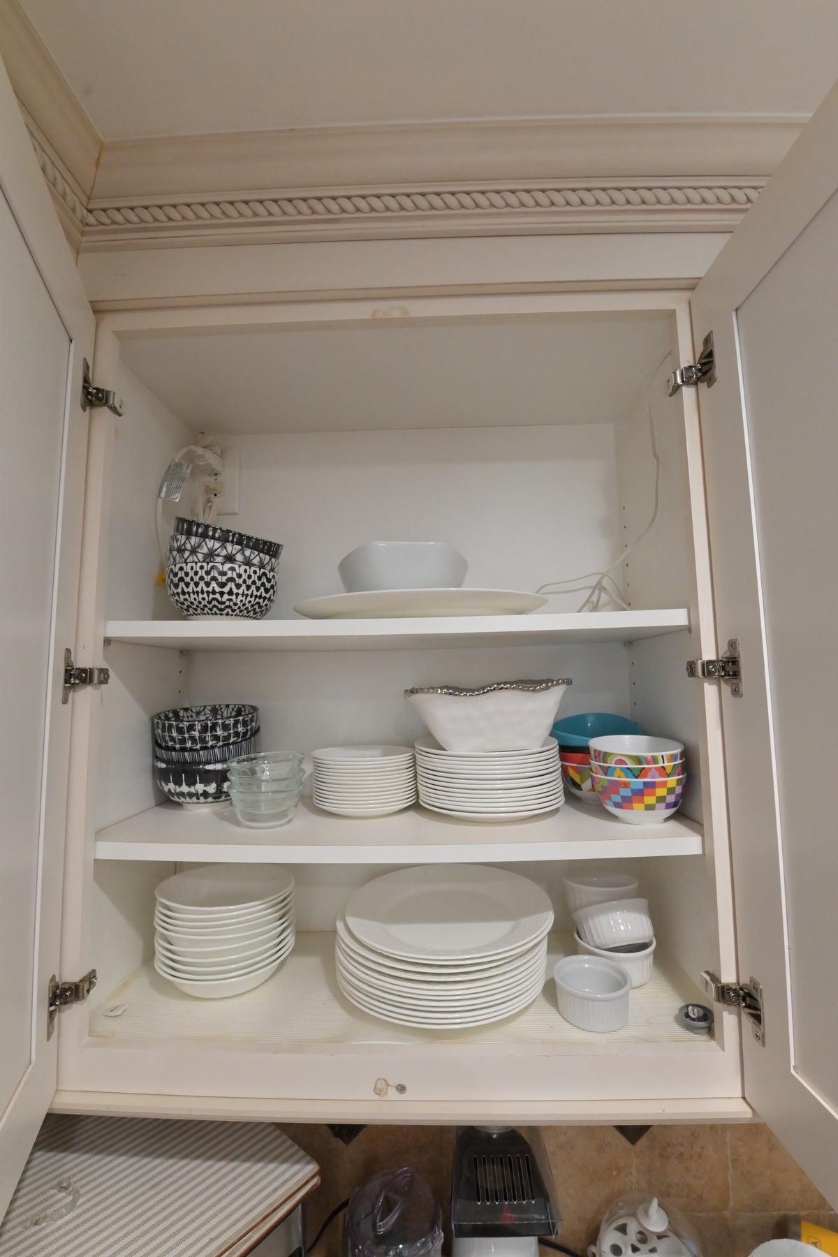 "The Chester" Traditional White Kitchen with Island, Desk Area & Appliances