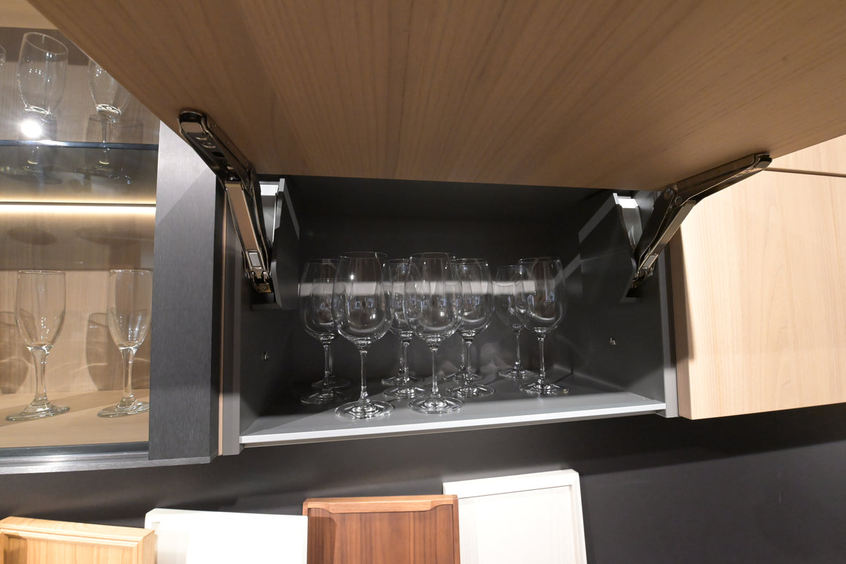 Hans Krug Modern Grey & Oak Veneer Kitchen Corner with Wolf Appliances