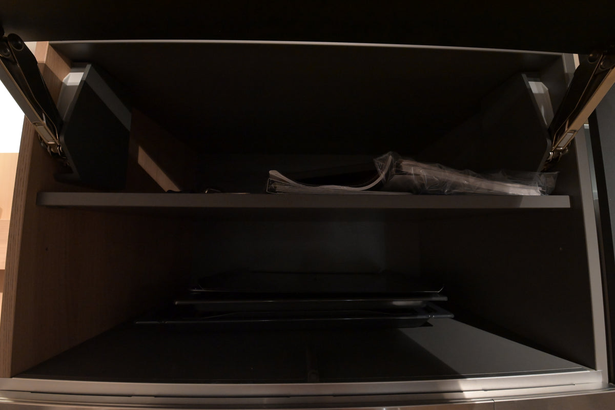 Hans Krug Modern Grey & Oak Veneer Kitchen Corner with Wolf Appliances