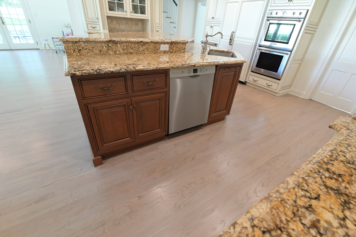 "The Montacute" Traditional Off White Kitchen with Wood Island & Appliances