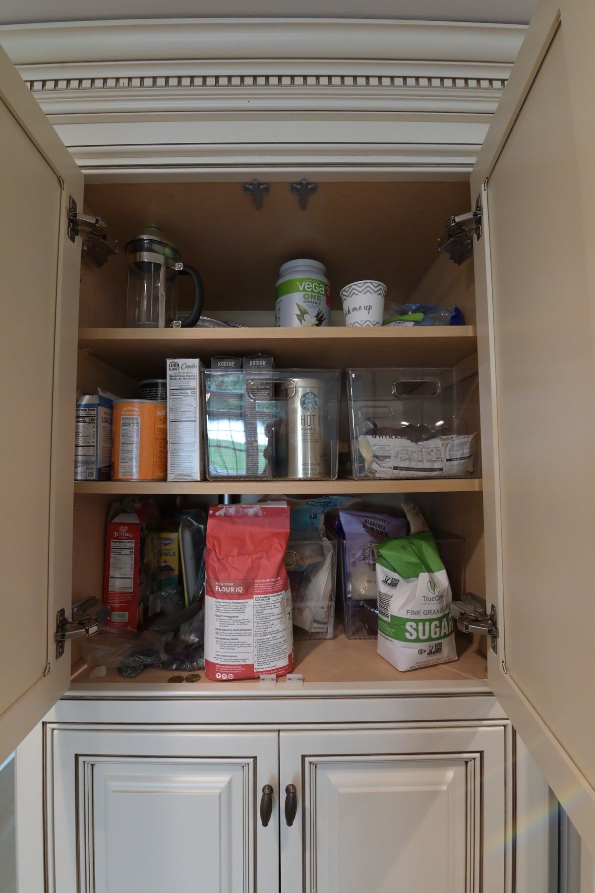 "The Montacute" Traditional Off White Kitchen with Wood Island & Appliances